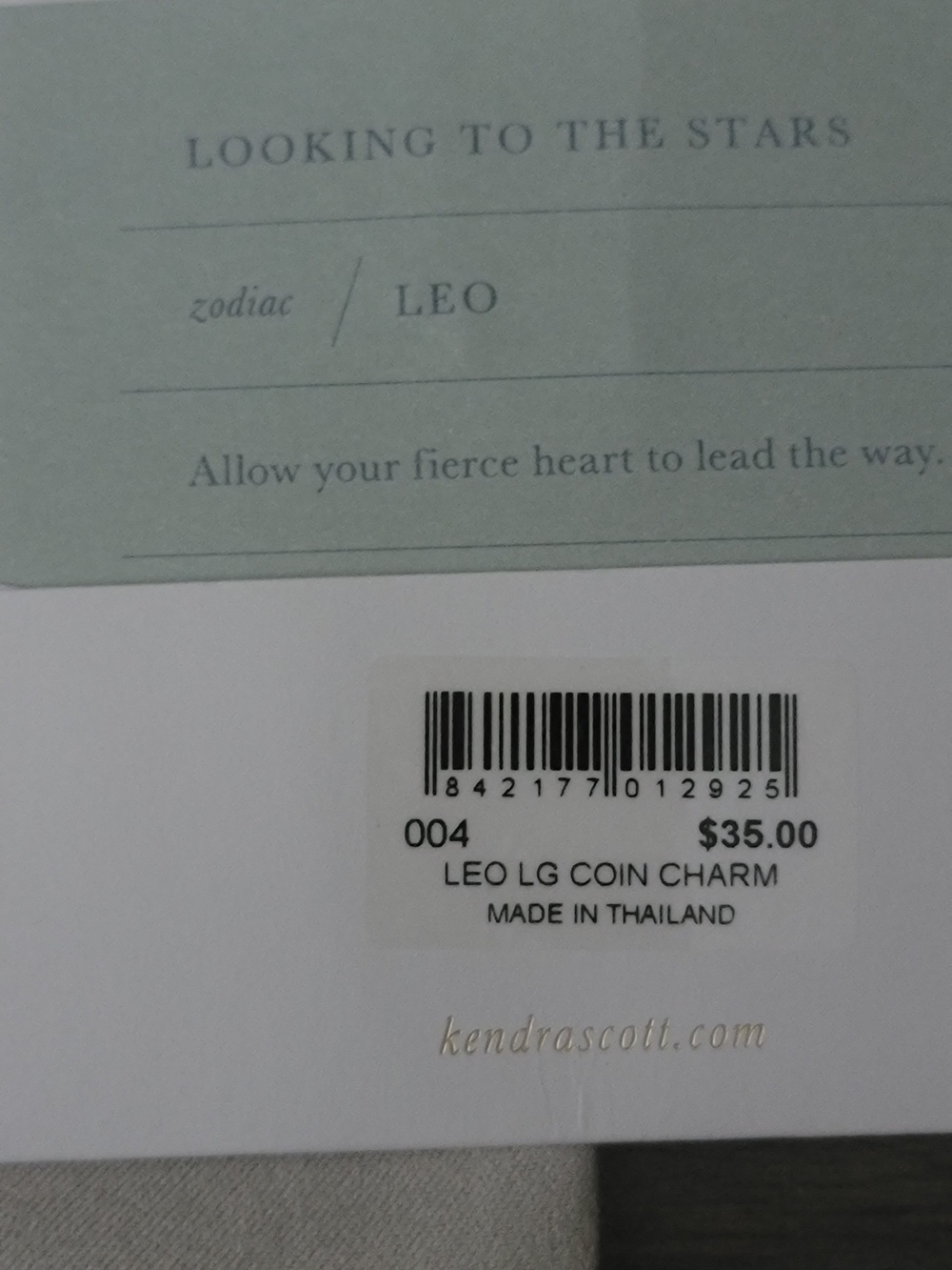 Kendra Scott Leo Large Coin Charm - Silver